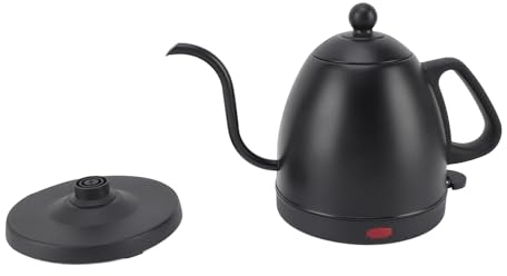 Hervidor Eléctrico con Cuello de Cisne de 800 Ml, Hervidor de Agua de Acero Inoxidable 304, Tetera para Verter sobre café y té, Tetera de Calentamiento Rápido de 1000 W para el