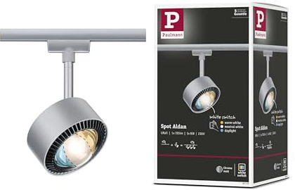Paulmann 96769 Aldan URail LED Rail spot 500lm 8W White Switch 230V Chrom Rail System