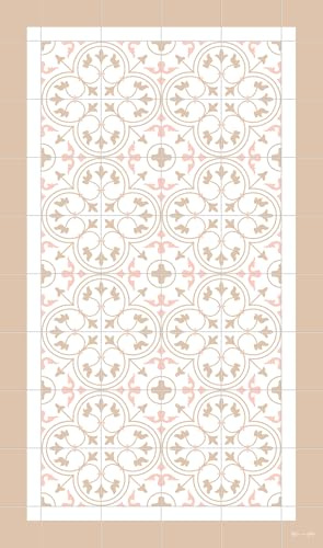 DobleUve Estudio Alfombra Vinílica Hidráulica Capri | Color Beige | 47x80 cm | Alfombra Cocina Lavable Antideslizante | Alfombra Vinilica | Suelo Vinílico | Alfombra Vinilo Salón