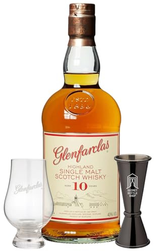 Glenfarclas 10 Year Old Whisky Gift Set 70cl - Includes Glass & Jigger