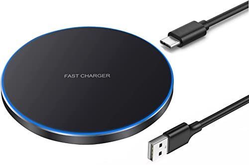 Chargeur Rapide sans Fil,Station de Charge sans Fil,Station de Charge inductive Compatible avec iPhone 8-17 Série,Samsung Galaxy S Note Z Série,Pixel 9 8 7 Pro Série, Airpod Pro/4/3,Galaxy Buds Série
