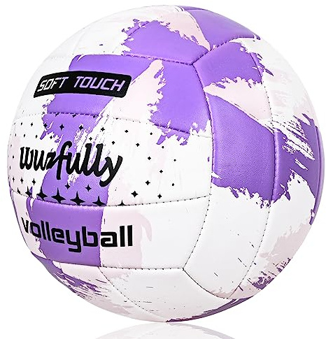 Wuzfully Palla da Pallavolo Soft Touch Pallone da Pallavolo Beach Volley per Bambini Adulti,Taglia 5 Pallone Volley per Interni Esterni