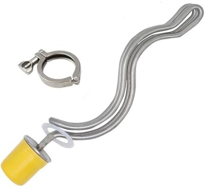 EZAGBPJK 220V 3.5KW Ripple Type Clover Electrical Heating Element Stainless Steel Immersion Tubular Water Heater Perfection(Heater Clamp)