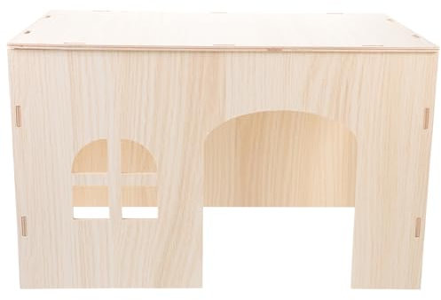HANABASS Cachette pour Hamster Bois Maison pour Écureuil Aire De Jeux pour Hamster Cachette pour Cochon