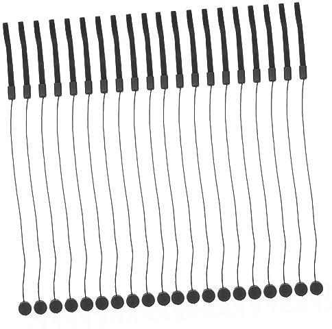 DIYEAH 20pcs Camera Lens Caps Leash Black Elastic Rope Keeper