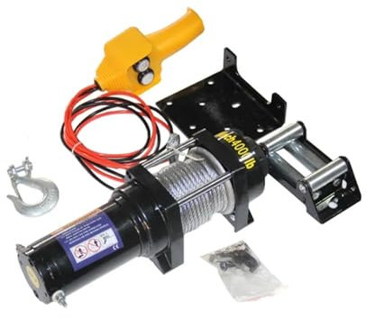 Cabrestante eléctrico for automóvil, cabrestante for automóvil de 12 V y 24 V, cabrestante eléctrico for vehículos todoterreno, cabrestante de tracción con autorrescate(3000lbs,24V_REMOTE CONTROL)
