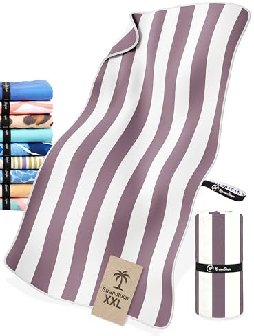 NirvanaShape Strandtuch XXL - Strandhandtuch mit über 32 Strand-Muster - schnelltrocknende Mikrofaser Badetuch, Microfaser Handtuch, Badehandtuch - 200 x 90 cm