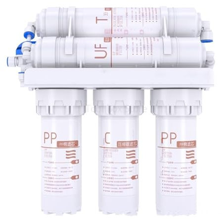 ZKLGS Impianto ad osmosi inversa, Filtro depuratore Acqua a 5 Fasi, di purificazione Diretta 'Acqua Potabile for Cucina Domestica con Rubinetto Kit Cartuccia filtrante