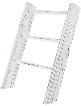 Sosoport Mini Échelle Porte-Serviettes Décor Rustique pour Salle De Bain Et Cuisine Support Compact pour Rangement Serviette Salle Bain Design Gain De Place Et Accès Facile Aux Torchons