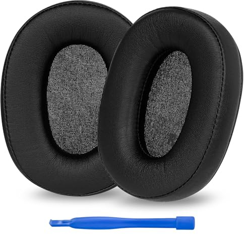 Linkidea Replacement Ear Pads for Audio Technica ATH-M50X, ATH-M50XBT, ATH-M50xBT2, ATH-M50, ATH-M40X, ATH-M30, ATH-M20, AR5BT Headphones (Protein Leather/Black)