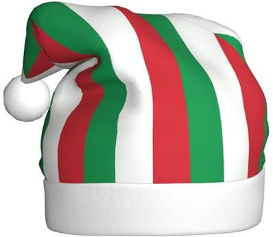 WHJSSF italy flag Pattern Christmas Hat for Adult quality accessory soft, lightweight, and fluffy