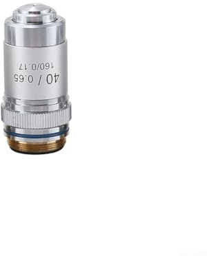 4X 20X 40X 60X 100X 195 Objectif Microscope Achromatique pour utilisation en laboratoire avec verre de couverture standard et filetage RMS Compatible (40X)