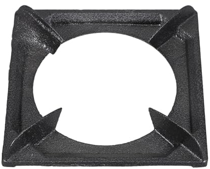 DIYEAH Support de plaque de cuisson à gaz antidérapant pour cafetières italiennes, chauffe-beurre, petites casseroles et wok en fonte (noir)