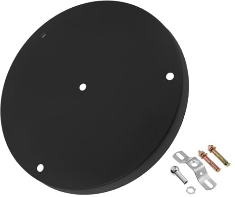 Alasum Plaque pour Lustre Ronde en Fer Noir Construction Circulaire Stable, Accessoire DIY pour Installation Sécurisée Salle à Manger Élégante