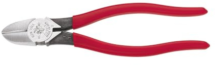 Klein Tools D220-7 Pliers, Diagonal Cutting Pliers with Heavy-Duty Tapered Nose, Induction Hardened Knives, Hot-Riveted Joint , 7-Inch