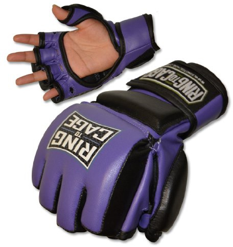 Womens Fitness (All Purpose) MMA Maximum Safety Sparring Gloves - Purple (Lavender) (Small)
