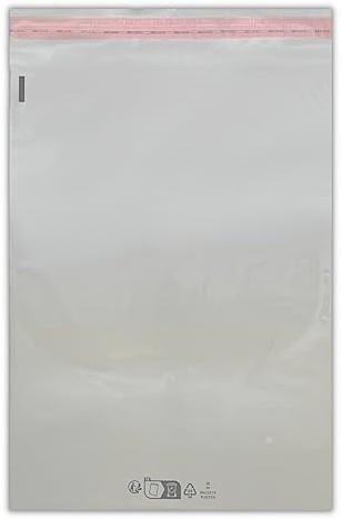 100 plastförpackningspåse paket 220 x 350 mm stängande självhäftande flyttbar film ultra skydd + förpackning ventilationshål, förpackning