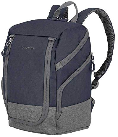 Travelite Handgepäck Rucksack BASICS, 35x20x20 cm, 14 Liter | Kabinenrucksack für Flugzeug & Ryanair, Personal Item, Underseat Tasche, leicht, viele Fächer für Damen & Herren