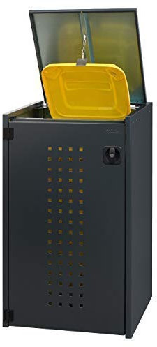Reinke Mülltonnenbox 1x120L mit Pultdach aus Aluminium schwarz