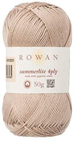 Rowan 9802179-00438 Handstrickgarn, 100% Baumwolle, SandDune, onesize