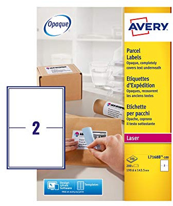 Avery BlockOut Paketetiketten