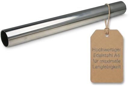 ARBO-INOX Edelstahlrohr A4 – Relingrohr für Bootsbau – geschweißt und biegefähig – 1,5 mm Wandstärke – Aussendurchmesser 19–30 mm – Längen 1 m 1,5 m