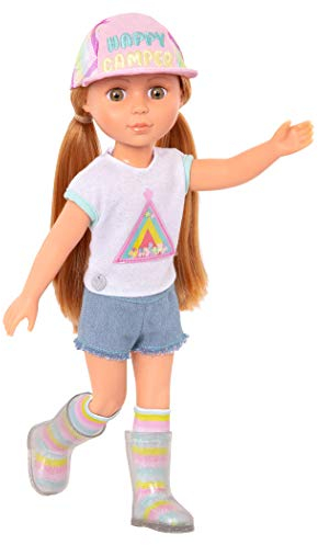 Glitter Girls Puppe Astrid – Bewegliche 36 cm Puppe mit Puppenkleidung, Zubehör und roten Langen Haaren zum Frisieren – Spielzeug ab 3 Jahren (6 Teile)