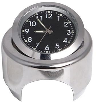 XLKJ Stainless Steel Motorbike Clock - Waterproof Handlebar Watch, Universal Dial Instrument