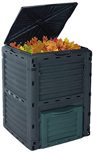 Commercial Professional 300L Grand Composteur, Poubelle de Compostage de Jardin Extérieur, Assemblage Facile, Création Rapide de Sol Fertile, Création Rapide de Sol Fertile