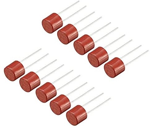 10 Stk. Miniaturzylinder Sicherung, Printsicherung, Topfsicherung träge 2A 250V rot ®elpohl