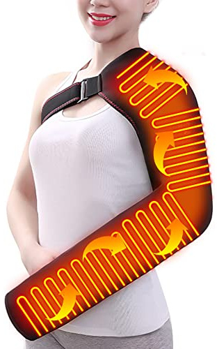 Shoulder Arm Hand Heating Pad for Pain Relief, Ultra Long Heated Wrist Wrap Heated Elbow Brace Hand Warmer for Tendonitis, Arthritis, Sports Injury Recovery, 3 Temperature Settings & Timer