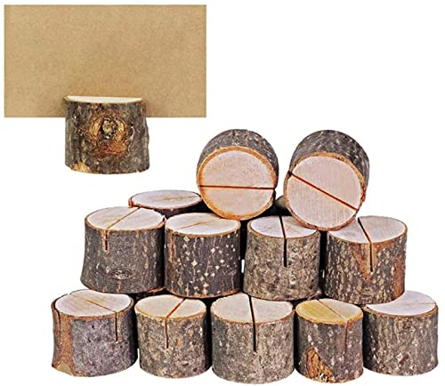 Tischkartenhalter Holz, Fotohalter Platzkartenhalter, 20 Stück Platzkartenhalter Memohalter Holz Fotohalter Aus Holz Kartenhalter Fotohalter Menükarten Halter für Deko Hochzeit