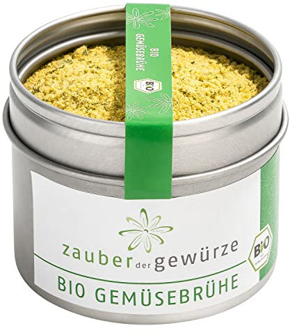 Zauber der Gewürze Bio Gemüsebrühe – Natürliche Brühe aus hochwertigen Bio-Gemüsezutaten, ideal für Suppen, Saucen und Eintöpfen, 80 g