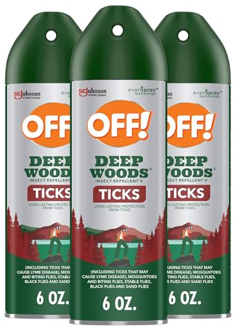 OFF! Deep Woods Insect Repellent V Bug Spray Long Lasting Protection from Ticks and Mosquitoes 6 Ounce (Pack of 3)