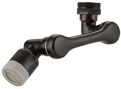 Holge 1080° Rotation Wasserhahn Extender CUPC Belüfter Universal Badezimmer drehbare Wasserhahndüse Küchenspüle Belüfter Drehbarer Spritzfilter mit 2 Wasserauslassmodi Öl eingeriebene Bronze (es ist