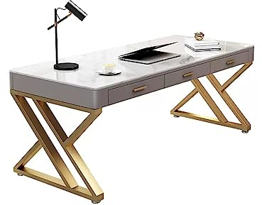 Laptop-Tisch Computertisch Felsplatten-Schreibtisch, moderner PC-Desktop-Tisch, einfacher Schreibtisch, Home-Studien-Schreibtisch, Schlafzimmer-Studien-Schreibtisch, Büro-Werkbank, PC-Tisch Arbeitstis