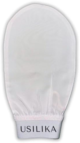 Guanto esfoliante corpo seta, guanto di crino, hammam, esfoliante efficace scrub corpo e viso in seta naturale, donna e uomo, pulisce in profondità la pelle, elimina le cellule morte, senza sapone
