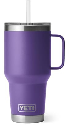 Yeti YETI Rambler 35 oz Straw Mug, Vacuum Insulated, Stainless Steel, Peak Purple