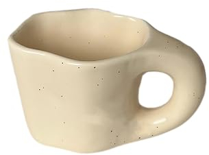 Mollige Keramik-Kaffeetassen, cremefarbene Tassen, weiße Tassen, Wolkenform, niedliche Tassen, kreative Tassen für Latte, Tee, Milch und andere Getränke (Wolkenbecher)