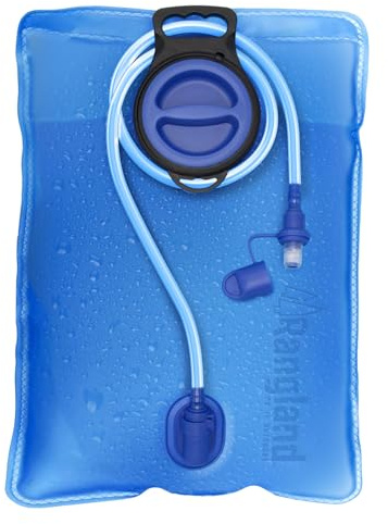 RANGLAND Extra Large 8L Water Bladder (2.1 Gallon) Heavy Duty Hydration Reservoir Bag, Easy-Fill Wide Mouth Opening, Leak-Proof Drinking Tube with Bite Valve Straw