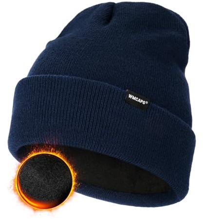 Wmcaps Klassische Mütze Herren Damen, Wintermütze mit Warm Fleecefutter | Klassische Modelle, Dehnbares Warmes Acrylmaterial, Versatile All-Day, für Winter & Outdoor, Geschenk für Männer Frauen