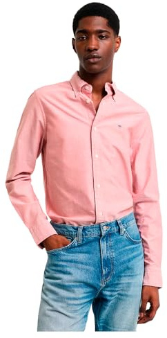 GANT Slim Oxford skjorta för män, Järnröd, S