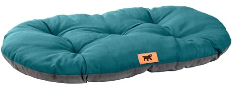 Ferplast Cuccia Cane Relax, Cuscino per cani di taglia media, Cuccia Gatto, Tappetino per cucce e auto -Lavabile - in Cotone con Soffice Imbottitura, 65 x 42 cm. Turchese
