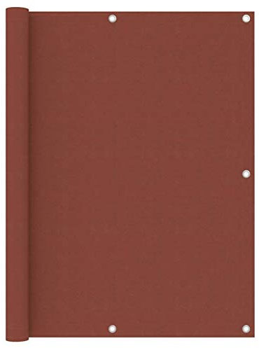ShGaxin Balkon-Sichtschutz Terracotta-Rot 120x600 cm Oxford-Gewebe, Balkonsichtschutz, Windschutz Balkon, Windschutz Terrasse, Balkonverkleidung, Sichtschutz Garten - 134983