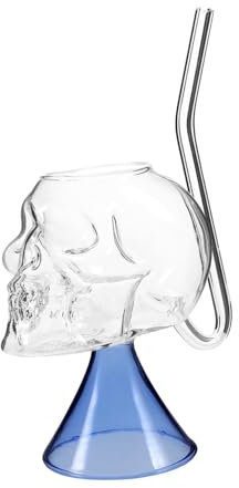 PRETYZOOM Verre à Cocktail tête de Mort décoration de Table Service de Table Verre à Whisky Verre à bière Verres à vin Verre à Cocktail Transparent Multifonction Un Verre