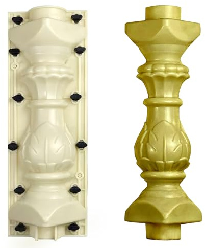 Moule à béton pour balcon, colonne romaine, balustrade, béton, plâtre, ciment coulé, balustrades, pour décoration de maison et de jardin (style 2)