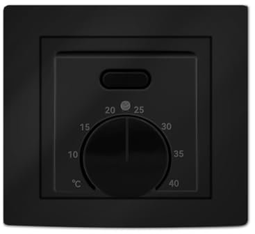 Guihydur MK05 - Termostato de para calefacción por suelo radiante (220 V, 16 A, regulador de temperatura para de calefacción por suelo radiante, color negro