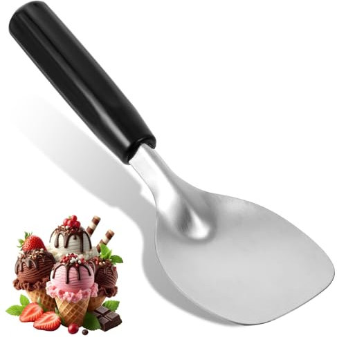 Larrel Ice Cream Spade Ice Cream Scoop Stainless Steel Ice Cream Spoon Paddle with Non-Slip Handle