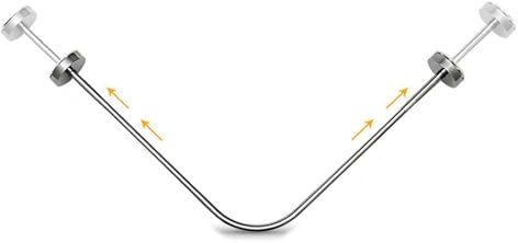 Fesatccoz Barra Cortina Ducha, Barras Cortinas en L Extensible 70-95cm, Barra Cortina Sin Agujero Acero Inoxidable 304 con Soporte Sin Taladro para Esquinas Capacidad 30kg
