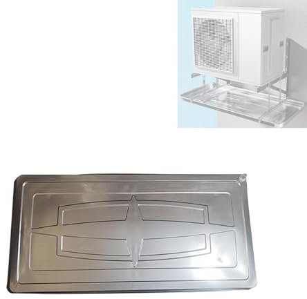 Cubeta De Goteo De Acero Inoxidable para Aire Acondicionado, Recipiente De Condensación con Soportes De Montaje, Juego Universal De Bandejas De Drenaje para Sistemas HVAC Interior/Exterior(3-5P)